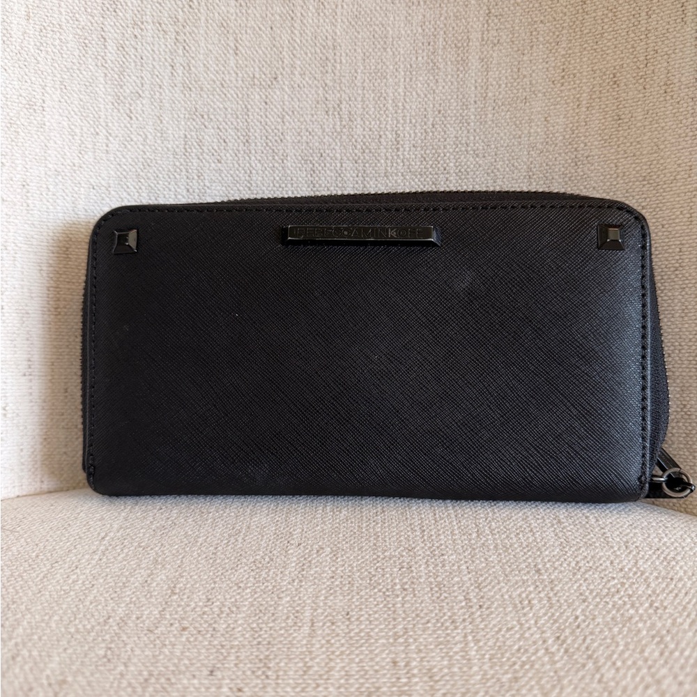 Rebecca Minkoff Black Saffiano Leather Pouch